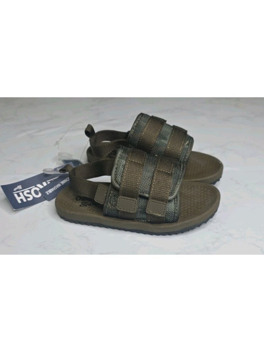 OshKosh Toddler Sandals Size 10 Brown Sport Strap Summer Play Shoes Kids. WL36